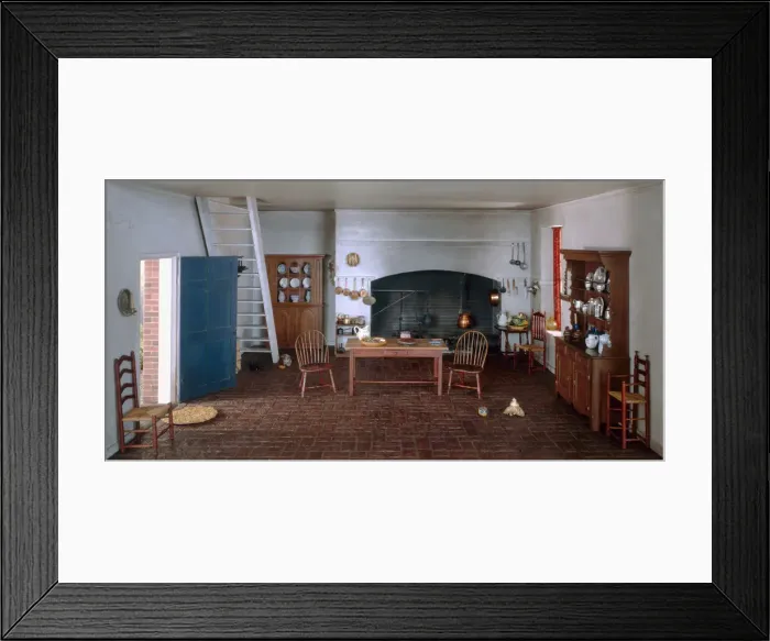 Framed Print : A27: Virginia Kitchen, 18th Century, United States, c. 1940 Framed Print : A27: Virginia Kitchen, 18th Century, United States, c. 1940