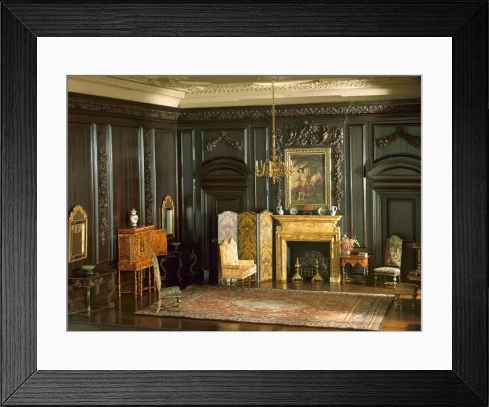 Framed Print : E-4: English Drawing Room of the Late Jacobean Period, 1680-1702, United States, c. 1937 Framed Print : E-4: English Drawing Room of the Late Jacobean Period, 1680-1702, United States, c. 1937