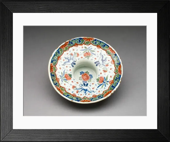 Framed Print : Chocolate Cup Stand, Delft, 1701 / 22. Creator: De Griekesche A Framed Print : Chocolate Cup Stand, Delft, 1701 / 22. Creator: De Griekesche A