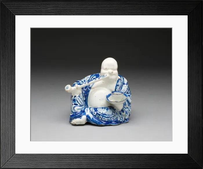 Framed Print : Figure of a Buddhist Monk (Budai Hoshang), Delft, c. 1690 / 1700. Creator: De Griekesche A Framed Print : Figure of a Buddhist Monk (Budai Hoshang), Delft, c. 1690 / 1700. Creator: De Griekesche A