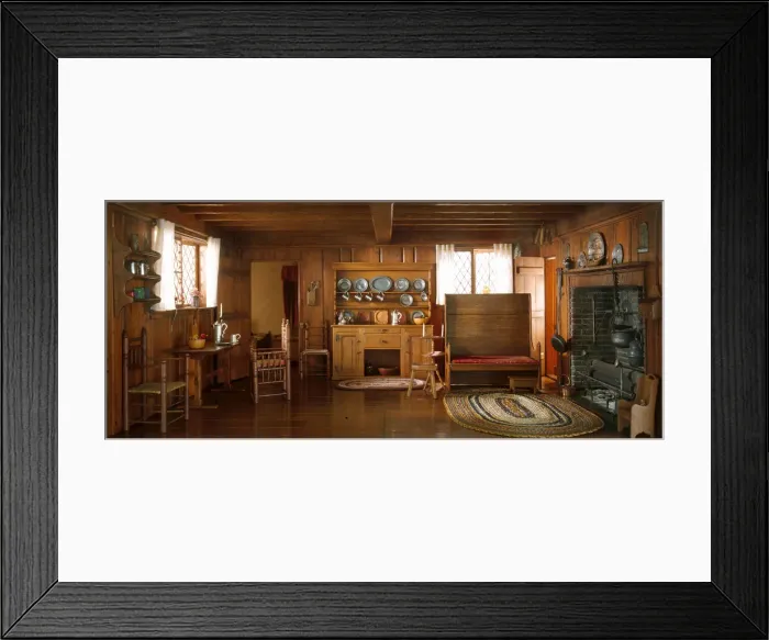 Framed Print : A1: Massachusetts Living Room and Kitchen, 1675-1700, United States, c. 1940 Framed Print : A1: Massachusetts Living Room and Kitchen, 1675-1700, United States, c. 1940