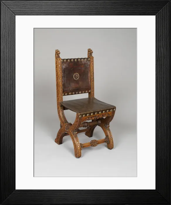 Framed Print : Side Chair, London, c. 1848. Creator: AWN Pugin Framed Print : Side Chair, London, c. 1848. Creator: AWN Pugin