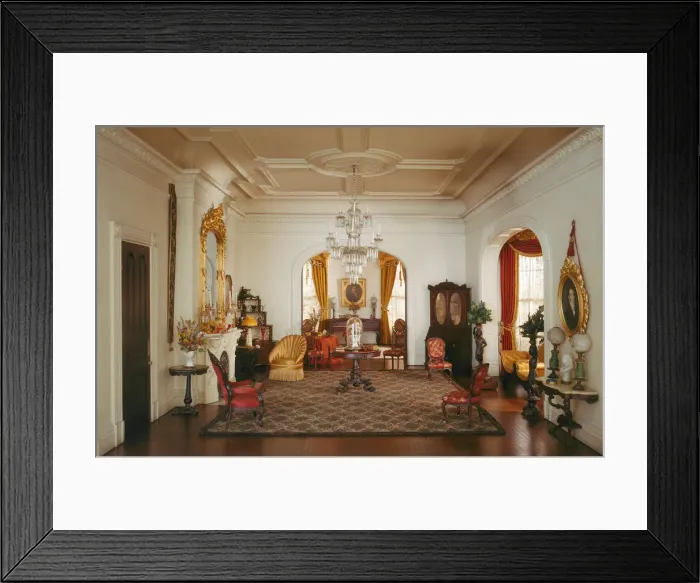 Framed Print : A30: Georgia Double Parlor, c. 1850, United States, c. 1940 Framed Print : A30: Georgia Double Parlor, c. 1850, United States, c. 1940