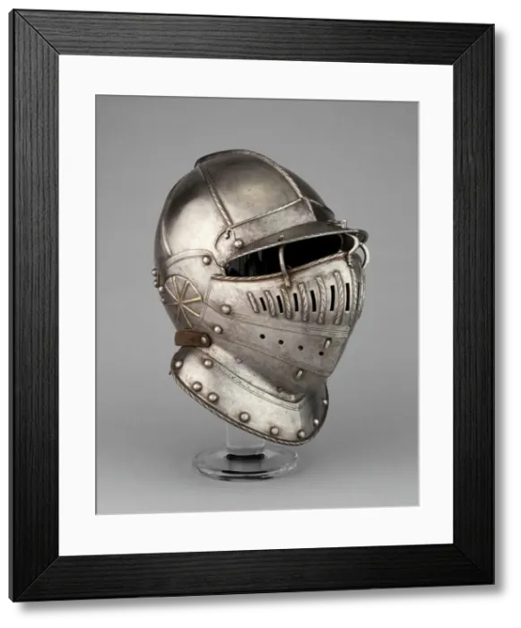 Framed Print : Burgonet with Falling Buffe possibly from an Armor of William Herbert, Earl of Pembroke Framed Print : Burgonet with Falling Buffe possibly from an Armor of William Herbert, Earl of Pembroke