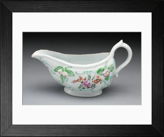 Framed Print : Sauceboat, Derby, 1760 / 70. Creator: Derby Porcelain Manufactory England Framed Print : Sauceboat, Derby, 1760 / 70. Creator: Derby Porcelain Manufactory England