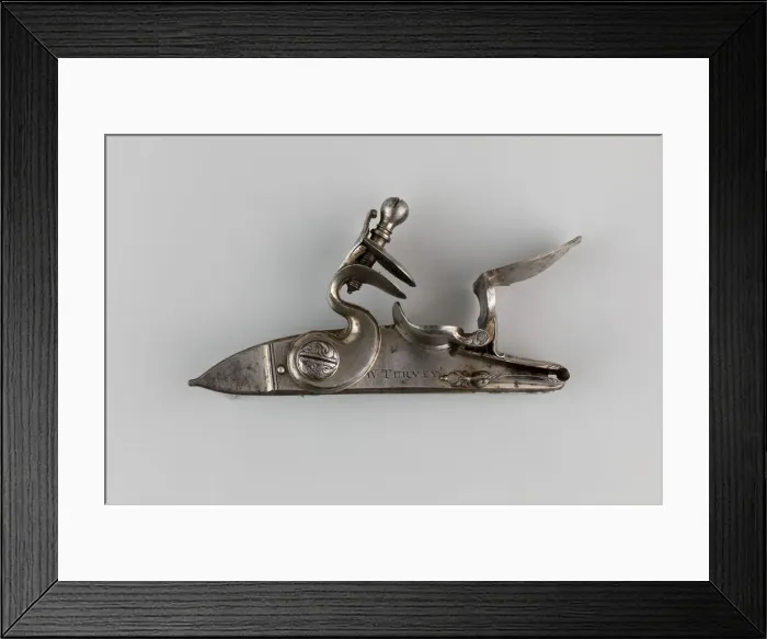 Framed Print : Flintlock of a Gun, Europe, 1740. Creator: William Turvey Framed Print : Flintlock of a Gun, Europe, 1740. Creator: William Turvey