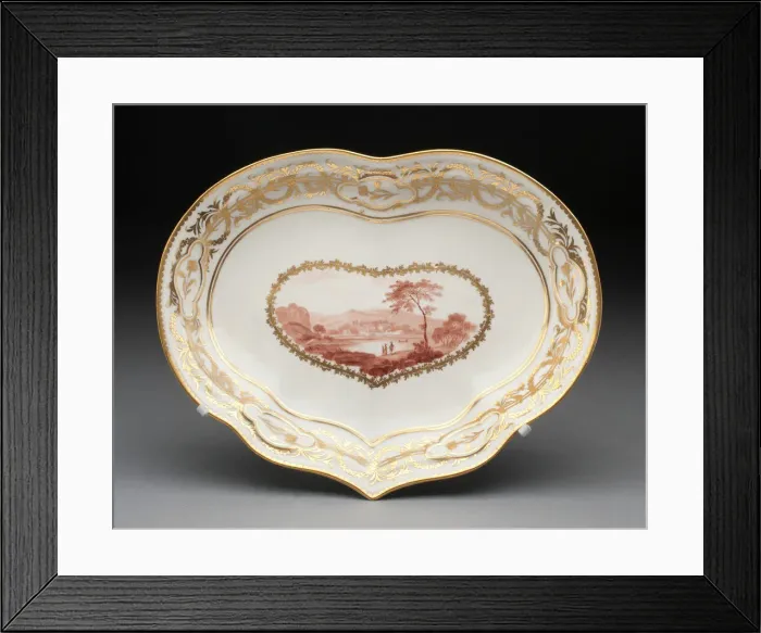 Framed Print : Dish, Derby, 1780 / 95. Creator: Derby Porcelain Manufactory England Framed Print : Dish, Derby, 1780 / 95. Creator: Derby Porcelain Manufactory England