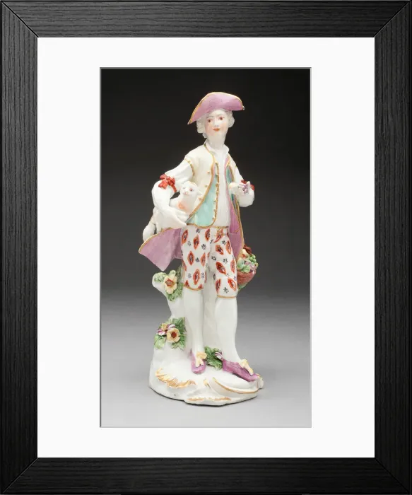 Framed Print : Street Seller, Derby, c. 1765. Creator: Derby Porcelain Manufactory England Framed Print : Street Seller, Derby, c. 1765. Creator: Derby Porcelain Manufactory England