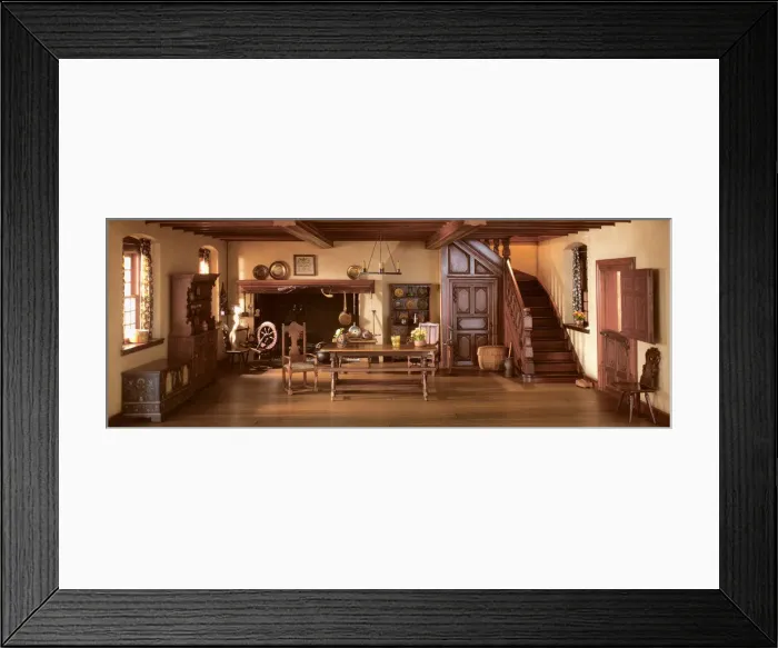 Framed Print : A17: Pennsylvania Kitchen, 1752, United States, c. 1940. Creator: Narcissa Niblack Thorne