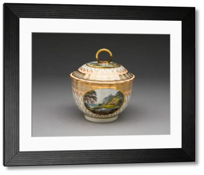 Framed Print : Sugar Bowl, Derby, 1780 / 95. Creator: Derby Porcelain Manufactory England Framed Print : Sugar Bowl, Derby, 1780 / 95. Creator: Derby Porcelain Manufactory England