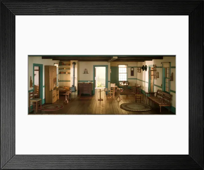 Framed Print : A18: Shaker Living Room, c. 1800, United States, c. 1940 Framed Print : A18: Shaker Living Room, c. 1800, United States, c. 1940