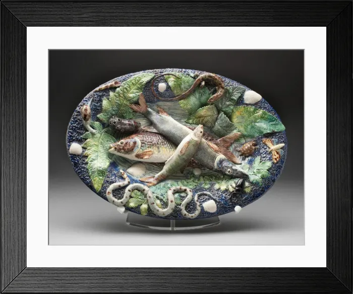 Framed Print : Oval Dish, Paris, Mid 19th century. Creator: Unknown Framed Print : Oval Dish, Paris, Mid 19th century. Creator: Unknown