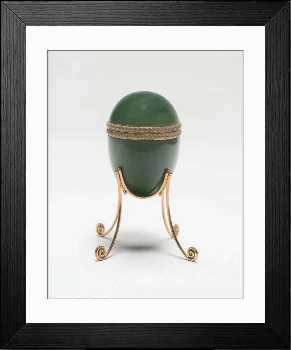 Framed Print : Miniature Box with Lid in the form of an Egg and Stand, Saint Petersburg, c. 1900 Framed Print : Miniature Box with Lid in the form of an Egg and Stand, Saint Petersburg, c. 1900