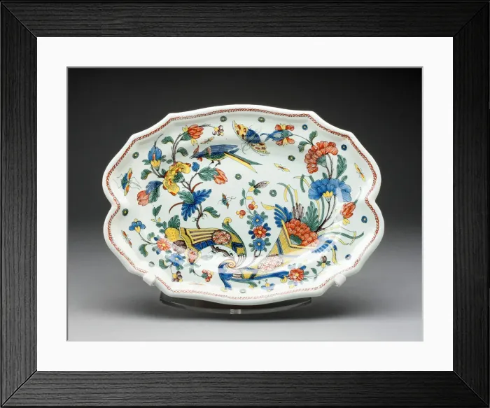 Framed Print : Platter, Rouen, c. 1760. Creator: Unknown Framed Print : Platter, Rouen, c. 1760. Creator: Unknown