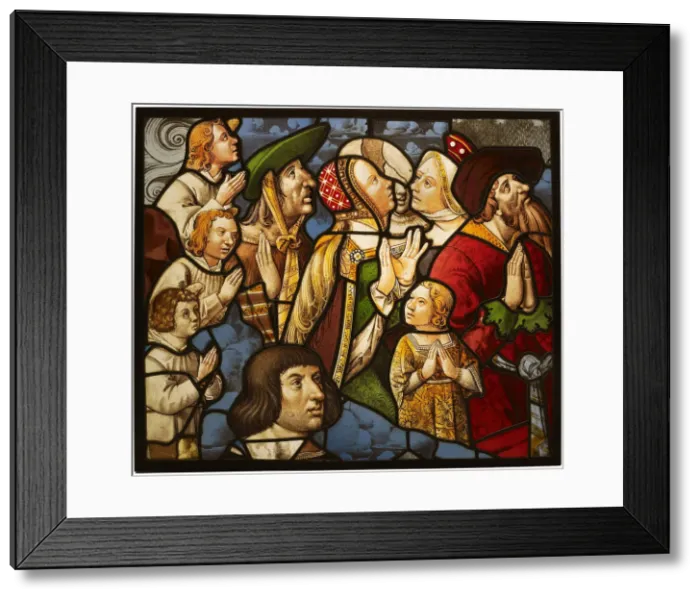 Framed Print : Saints and Worshippers in Adoration, France, 1510 / 15. Creator: Unknown Framed Print : Saints and Worshippers in Adoration, France, 1510 / 15. Creator: Unknown