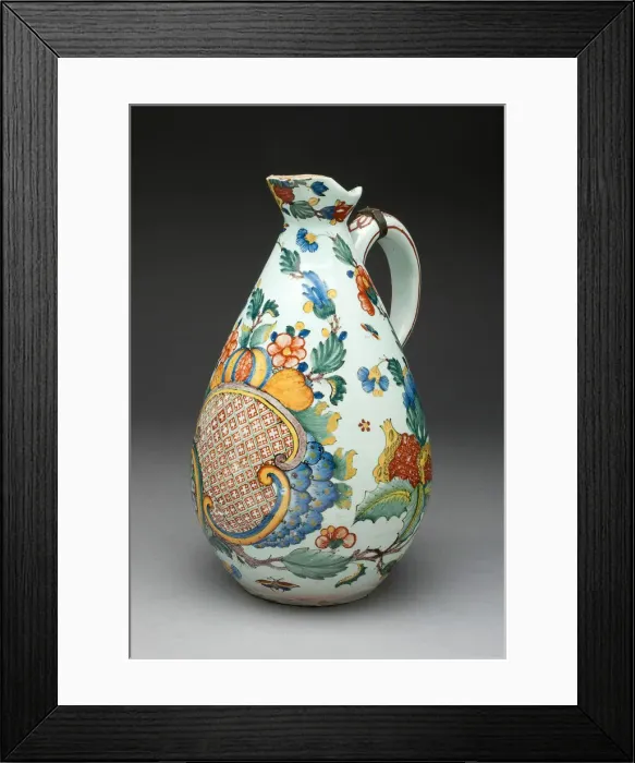 Framed Print : Cider Jug, Rouen, c. 1760. Creator: Unknown Framed Print : Cider Jug, Rouen, c. 1760. Creator: Unknown