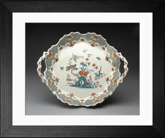 Framed Print : Tray, Rouen, 1725 / 30. Creator: Unknown Framed Print : Tray, Rouen, 1725 / 30. Creator: Unknown