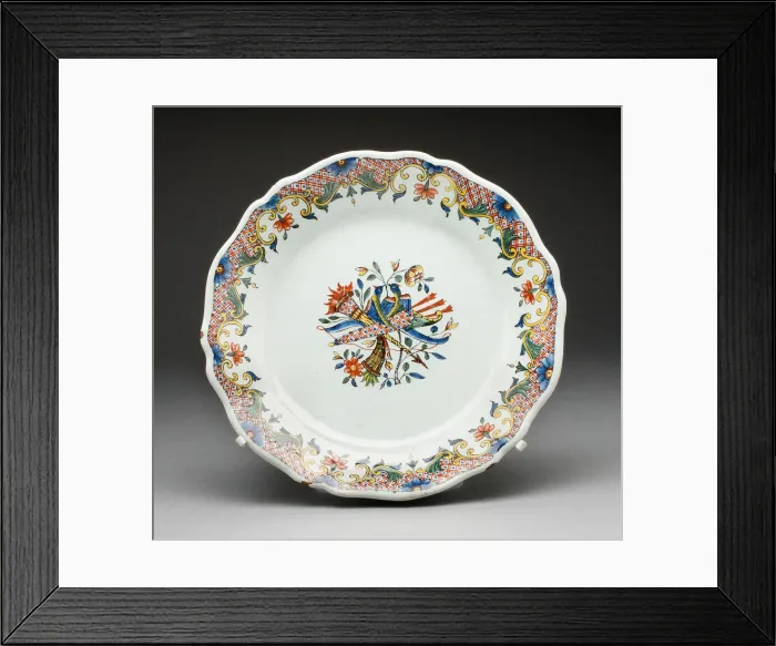 Framed Print : Plate, Rouen, c. 1760. Creator: Unknown Framed Print : Plate, Rouen, c. 1760. Creator: Unknown