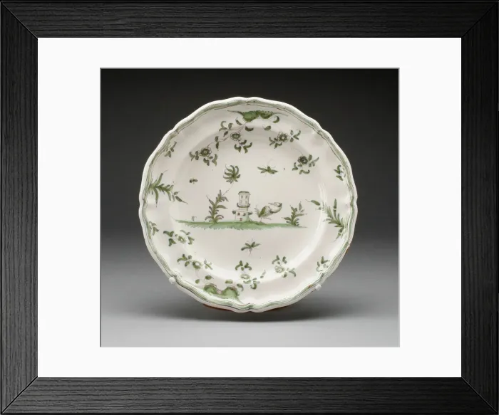 Framed Print : Plate, Varages, c. 1740 / 60. Creator: Unknown Framed Print : Plate, Varages, c. 1740 / 60. Creator: Unknown
