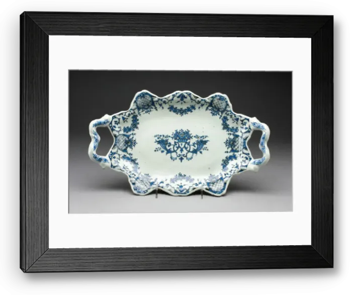 Framed Print : Tray, Rouen, c. 1700 / 20. Creator: Unknown Framed Print : Tray, Rouen, c. 1700 / 20. Creator: Unknown