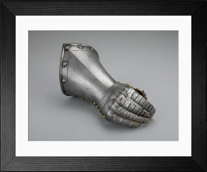 Framed Print : Fingered Gauntlet for the Right Hand, Flanders, c. 1600 / 20. Creator: Unknown Framed Print : Fingered Gauntlet for the Right Hand, Flanders, c. 1600 / 20. Creator: Unknown