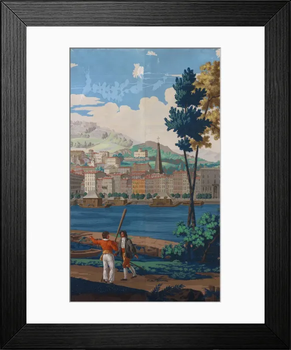 Framed Print : Two Joined Panels: The Views of Lyon, France, First edition, 1821. Creator: Unknown Framed Print : Two Joined Panels: The Views of Lyon, France, First edition, 1821. Creator: Unknown