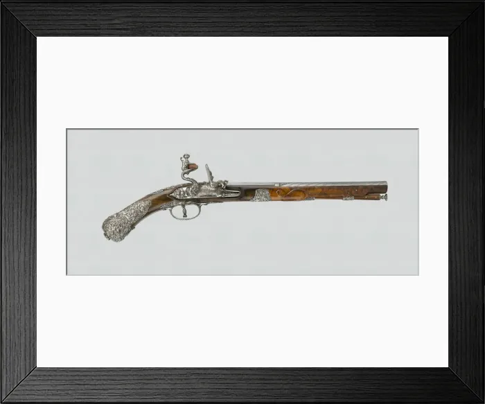 Framed Print : Flintlock Pistol, Brescia, 1670 / 80. Creators: Vincenzo Marini, Lazzarino Framed Print : Flintlock Pistol, Brescia, 1670 / 80. Creators: Vincenzo Marini, Lazzarino