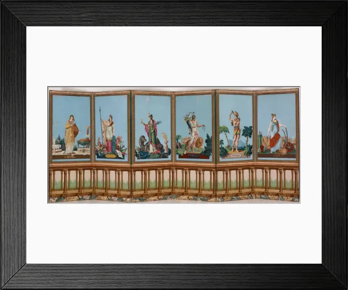 Framed Print : Screen: Summer (Panel Six), France, c. 1820. Creator: Unknown Framed Print : Screen: Summer (Panel Six), France, c. 1820. Creator: Unknown