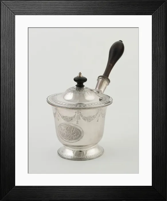 Framed Print : Brandy Saucepan, England, 1787 / 88. Creator: Hester Bateman Framed Print : Brandy Saucepan, England, 1787 / 88. Creator: Hester Bateman