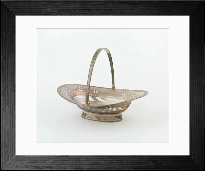 Framed Print : Cake Basket, London, 1784 / 85. Creator: Hester Bateman Framed Print : Cake Basket, London, 1784 / 85. Creator: Hester Bateman