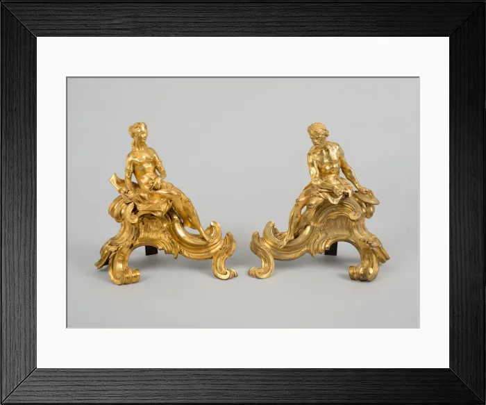 Framed Print : Firedog: Vulcan, France, Mid 18th century. Creator: Unknown Framed Print : Firedog: Vulcan, France, Mid 18th century. Creator: Unknown