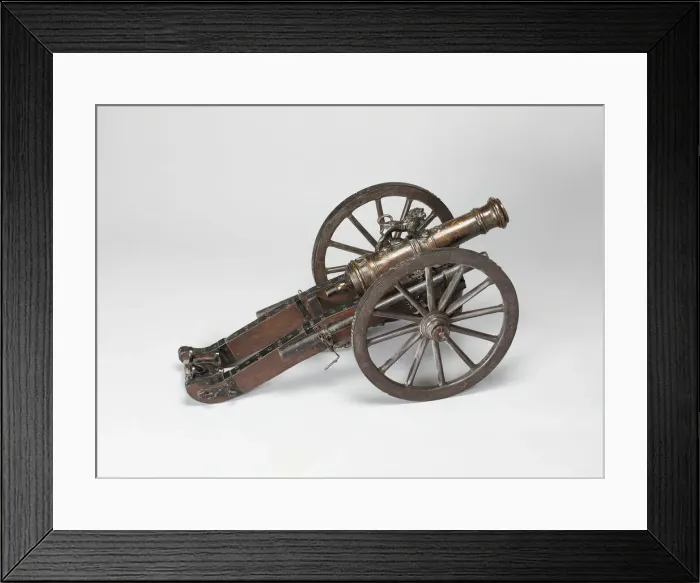 Framed Print : Model Field Cannon, France, 19th century in late 18th century style. Creator: Unknown Framed Print : Model Field Cannon, France, 19th century in late 18th century style. Creator: Unknown