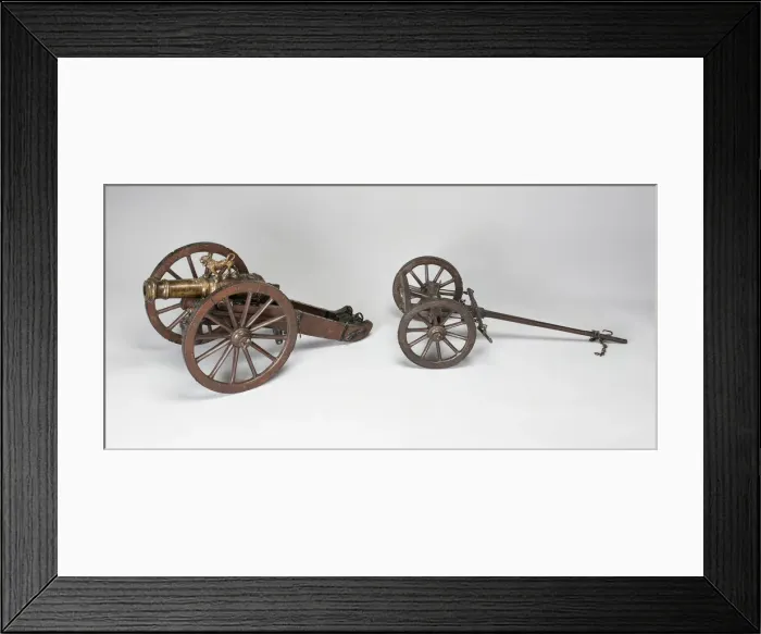 Framed Print : Model Artillery Cannon with Field Carriage, France, second half of 17th century