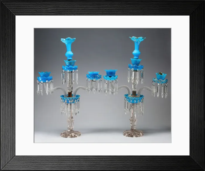 Framed Print : Two Candelabra, France, c. 1835. Creator: Unknown Framed Print : Two Candelabra, France, c. 1835. Creator: Unknown