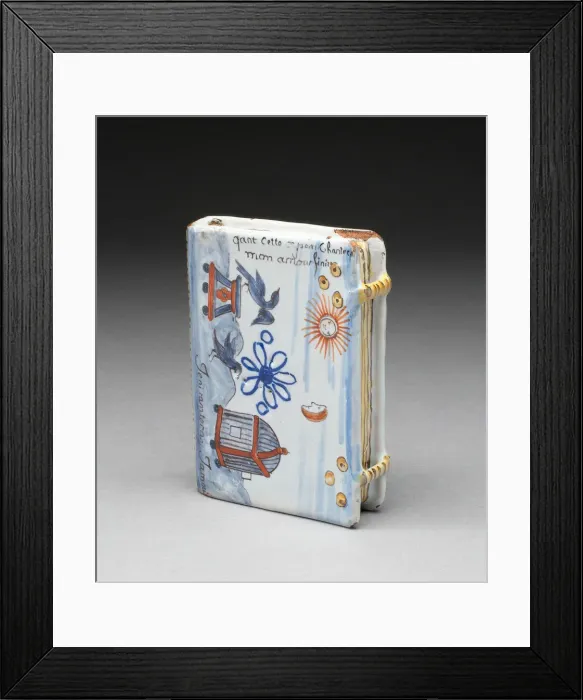 Framed Print : Perfume Flask in the form of a Book, France, c. 1780. Creator: Unknown Framed Print : Perfume Flask in the form of a Book, France, c. 1780. Creator: Unknown