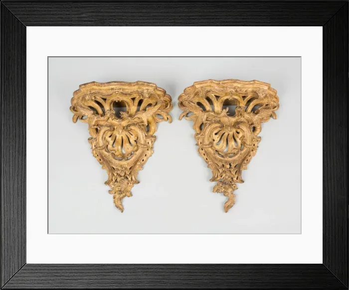 Framed Print : Bracket (one of two), France, c. 1735. Creator: Unknown Framed Print : Bracket (one of two), France, c. 1735. Creator: Unknown