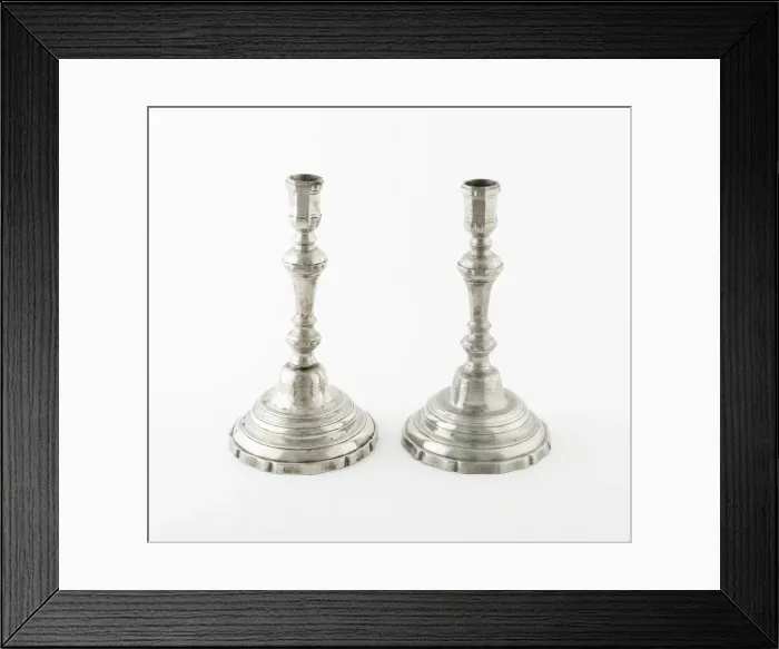 Framed Print : Candlestick (one of a pair), France, c. 1750. Creator: Unknown Framed Print : Candlestick (one of a pair), France, c. 1750. Creator: Unknown