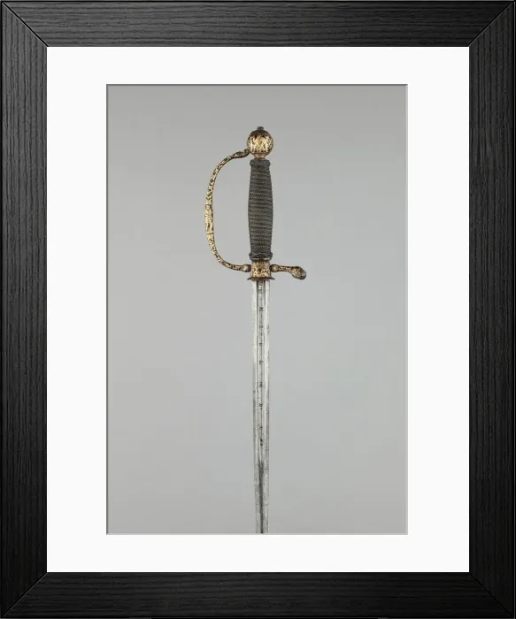 Framed Print : Smallsword for a Child, France, c. 1670. Creator: Unknown Framed Print : Smallsword for a Child, France, c. 1670. Creator: Unknown