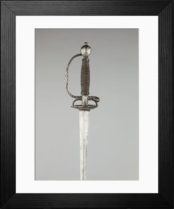 Framed Print : Smallsword, France, c. 1770. Creator: Unknown Framed Print : Smallsword, France, c. 1770. Creator: Unknown