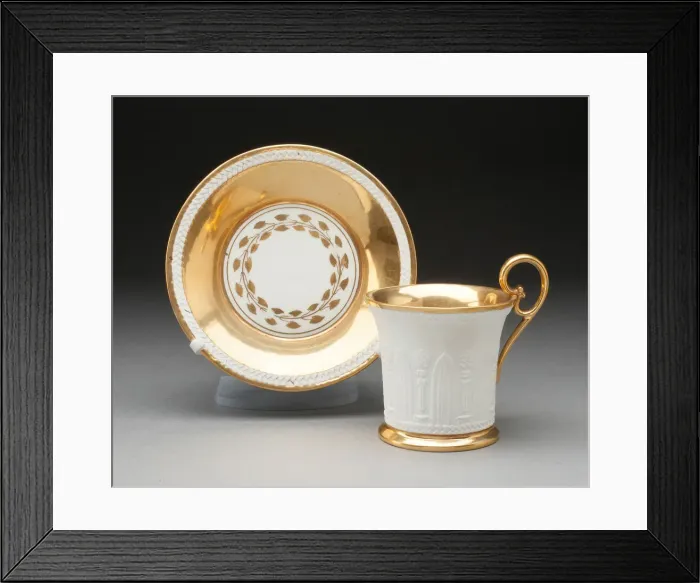 Framed Print : Cup and Saucer, Paris, c. 1780. Creator: Unknown Framed Print : Cup and Saucer, Paris, c. 1780. Creator: Unknown