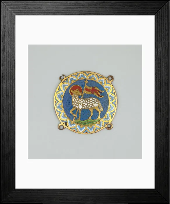 Framed Print : Agnus Dei, France, 1200 / 25. Creator: Unknown Framed Print : Agnus Dei, France, 1200 / 25. Creator: Unknown