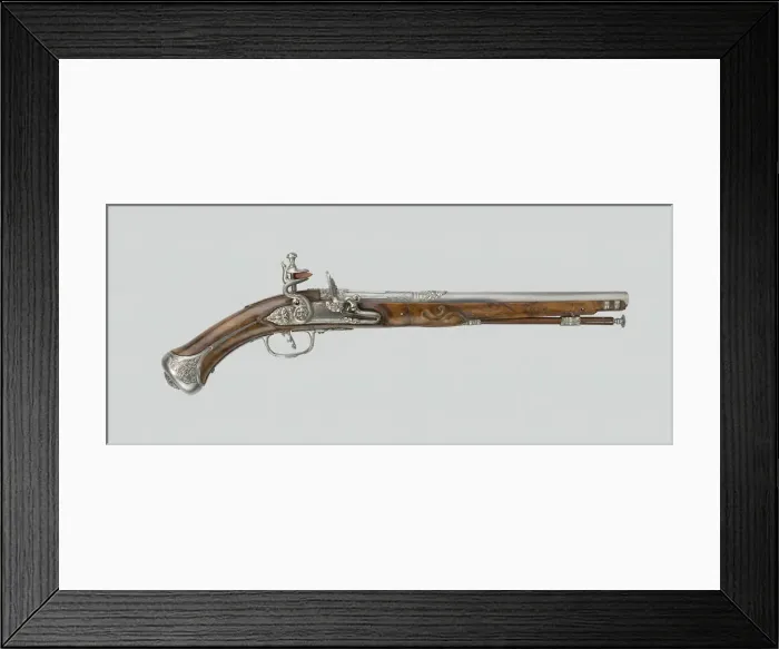 Framed Print : Flintlock Pistol, Italy, c. 1680. Creator: Unknown Framed Print : Flintlock Pistol, Italy, c. 1680. Creator: Unknown