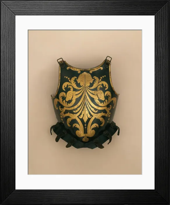 Framed Print : Cuirass and Pauldrons for a Papal Swiss Guard, Brescia, 1590; decoration 1623 / 44 Framed Print : Cuirass and Pauldrons for a Papal Swiss Guard, Brescia, 1590; decoration 1623 / 44