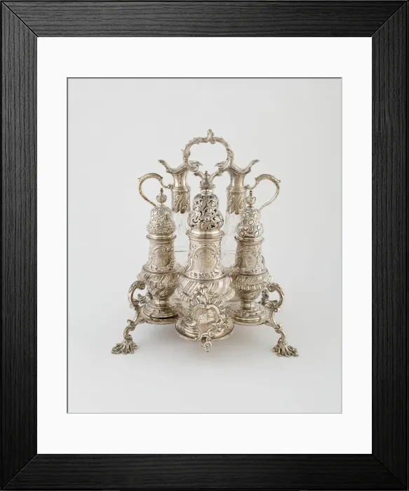 Framed Print : Cruet Set, London, 1762 / 63. Creator: John Delmester Framed Print : Cruet Set, London, 1762 / 63. Creator: John Delmester
