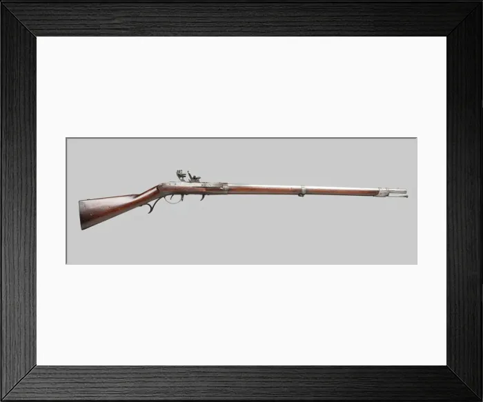 Framed Print : Breech Loading Flintlock Musket, United States, 1838. Creator: John Hancock Hall