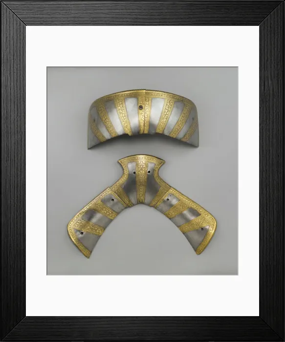 Framed Print : Cantle (Back two piece saddle steels), , c. 1575. Creator: Unknown Framed Print : Cantle (Back two piece saddle steels), , c. 1575. Creator: Unknown