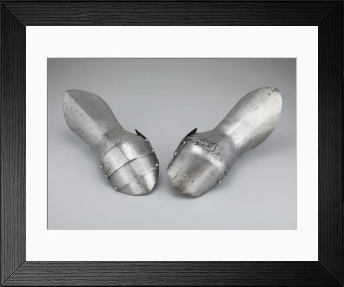 Framed Print : Pair of Mitten Gauntlets, Italy, c. 1480 and 19th century in 15th century style Framed Print : Pair of Mitten Gauntlets, Italy, c. 1480 and 19th century in 15th century style