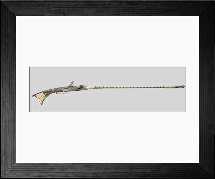 Framed Print : Snaphance Gun, Morocco, 19th century. Creator: Unknown Framed Print : Snaphance Gun, Morocco, 19th century. Creator: Unknown