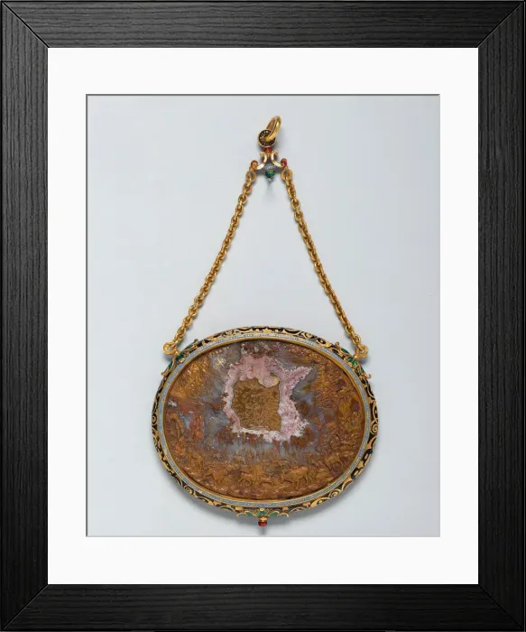 Framed Print : Pendant with a Cameo of Orpheus Charming the Animals, Europe, c. 1550-c. 1600 (cameo) Framed Print : Pendant with a Cameo of Orpheus Charming the Animals, Europe, c. 1550-c. 1600 (cameo)