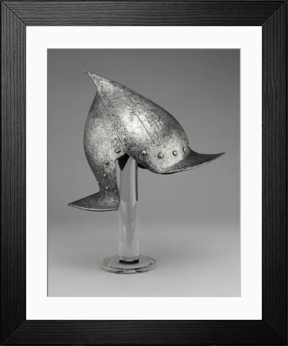 Framed Print : Morion-Burgonet, Brescia province, 1570-80. Creator: Unknown Framed Print : Morion-Burgonet, Brescia province, 1570-80. Creator: Unknown